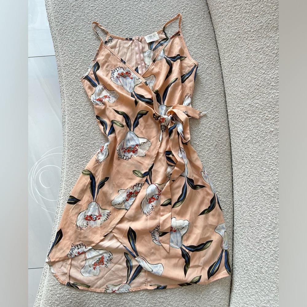 Satin wrap dress